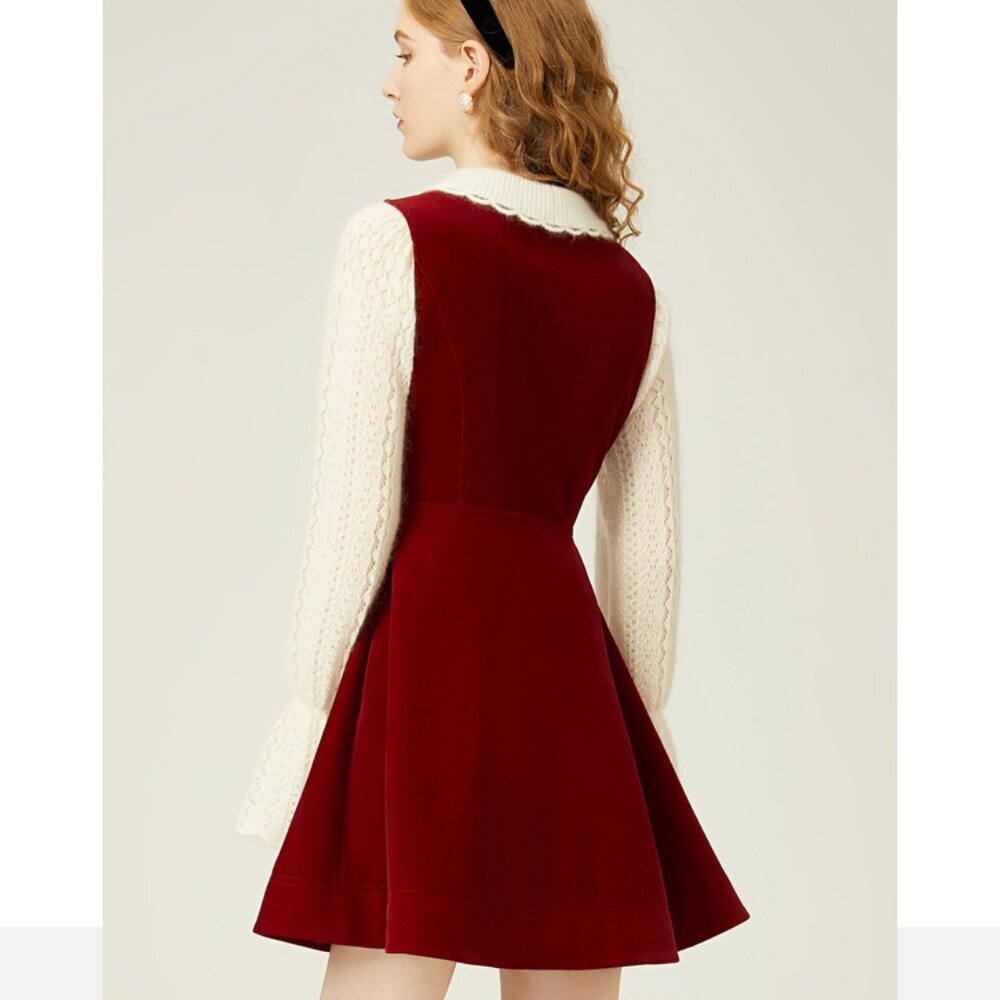 Jorya Weekend Winter New Vintage Sleeveless Dress with Brand Metal Bucket Size M - Picture 4 of 6